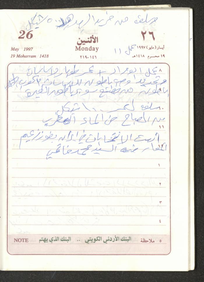 يوميات محمود خريشة، ذنابة- طولكرم، 1997