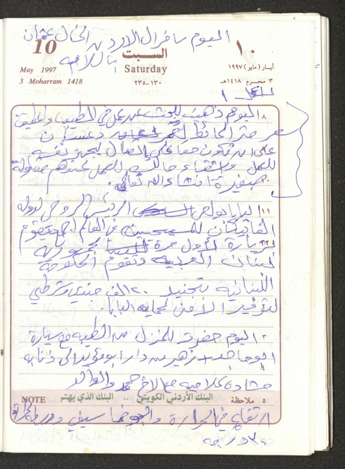 يوميات محمود خريشة، ذنابة- طولكرم، 1997