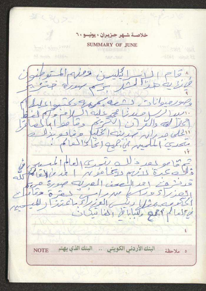 يوميات محمود خريشة، ذنابة- طولكرم، 1997