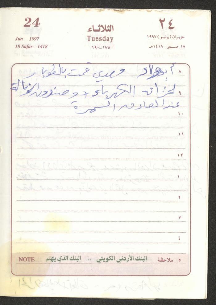 يوميات محمود خريشة، ذنابة- طولكرم، 1997