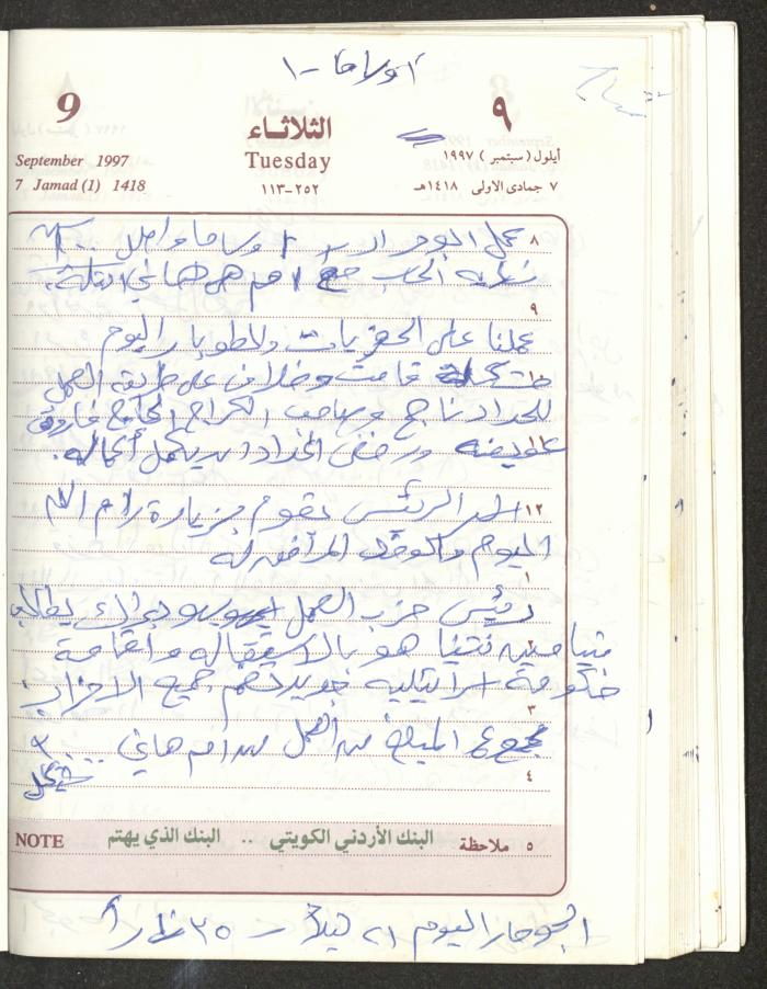 يوميات محمود خريشة، ذنابة- طولكرم، 1997