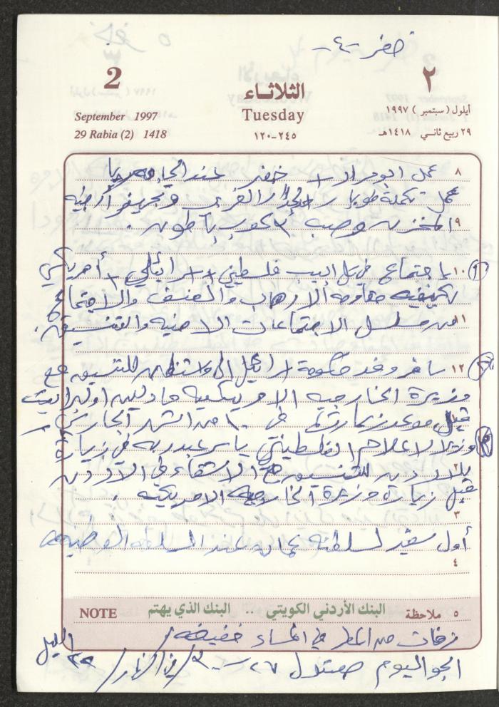 يوميات محمود خريشة، ذنابة- طولكرم، 1997