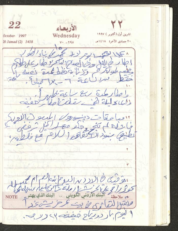 يوميات محمود خريشة، ذنابة- طولكرم، 1997
