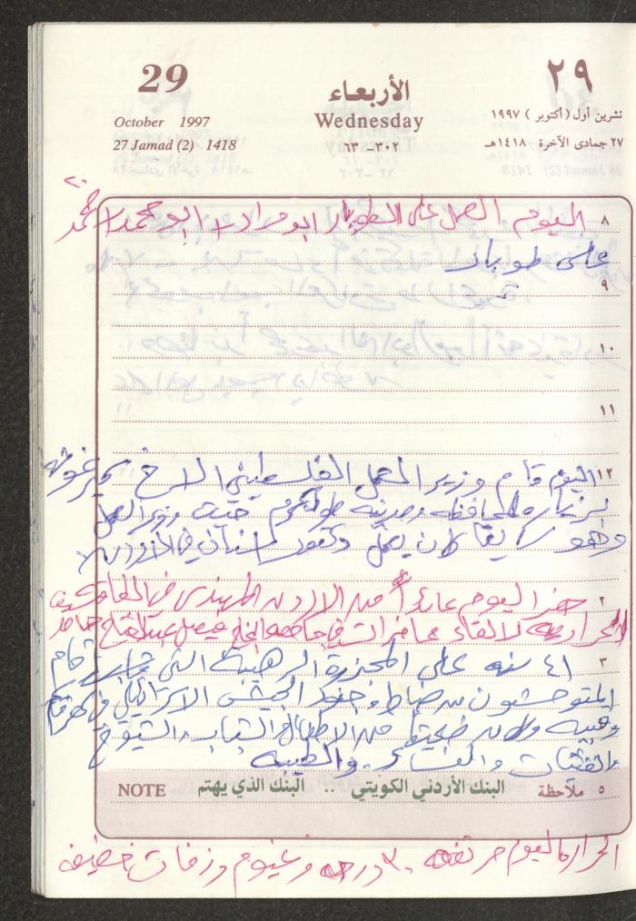 يوميات محمود خريشة، ذنابة- طولكرم، 1997