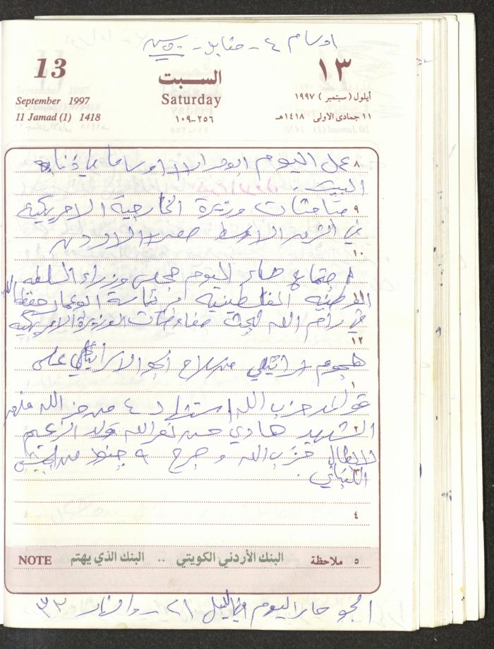 يوميات محمود خريشة، ذنابة- طولكرم، 1997