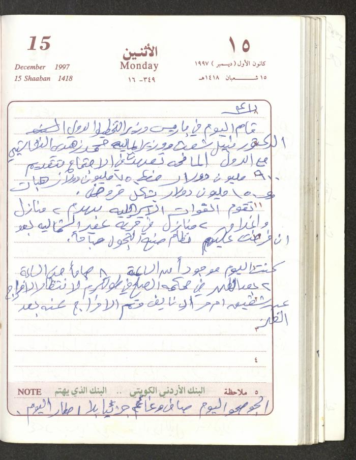 يوميات محمود خريشة، ذنابة- طولكرم، 1997