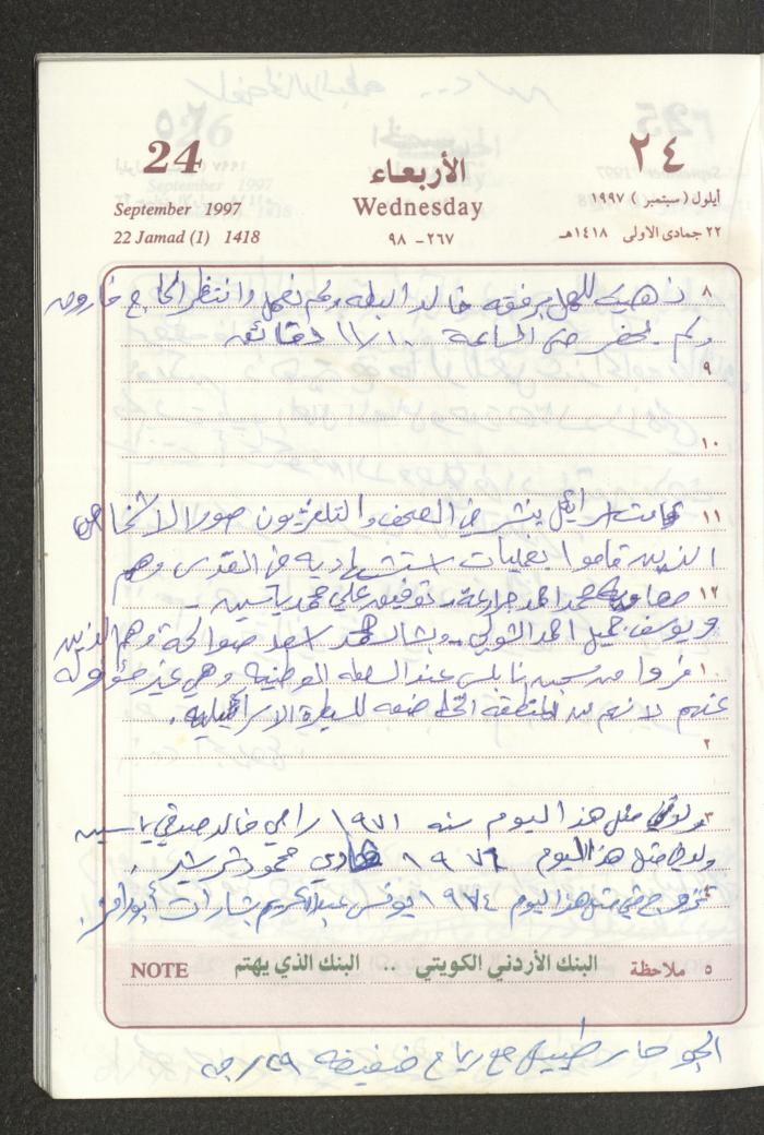 يوميات محمود خريشة، ذنابة- طولكرم، 1997