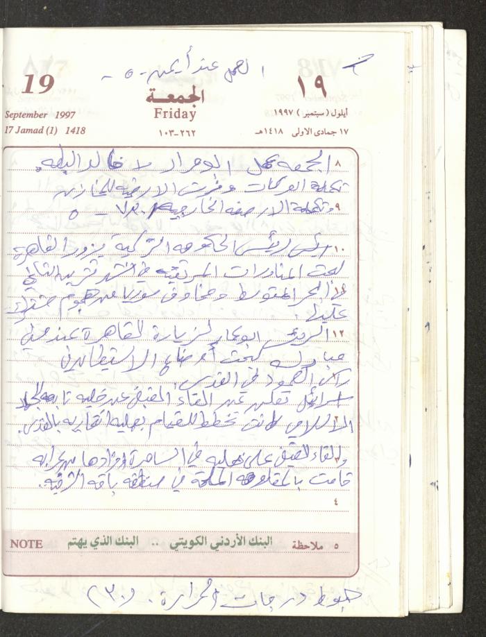 يوميات محمود خريشة، ذنابة- طولكرم، 1997