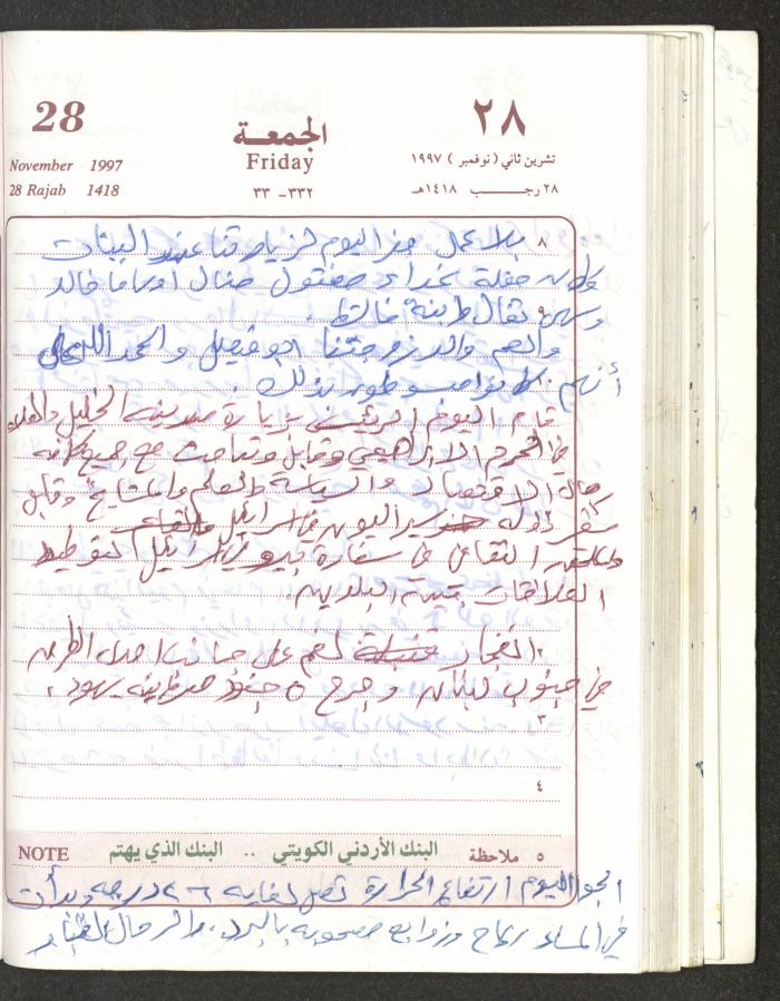 يوميات محمود خريشة، ذنابة- طولكرم، 1997