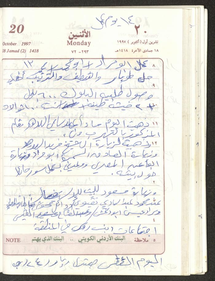 يوميات محمود خريشة، ذنابة- طولكرم، 1997
