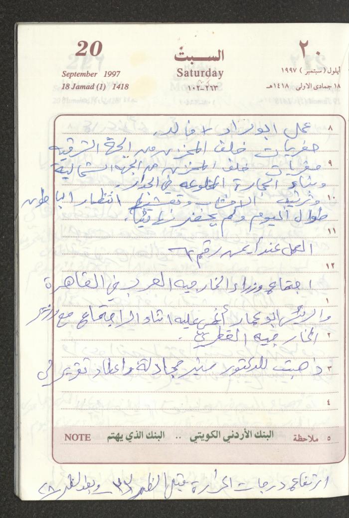يوميات محمود خريشة، ذنابة- طولكرم، 1997