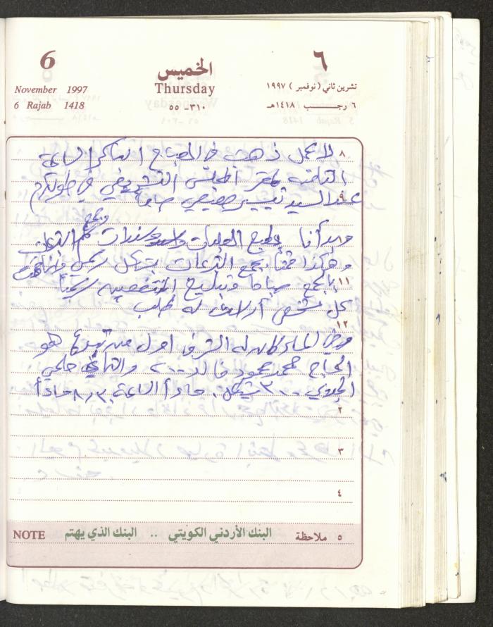 يوميات محمود خريشة، ذنابة- طولكرم، 1997