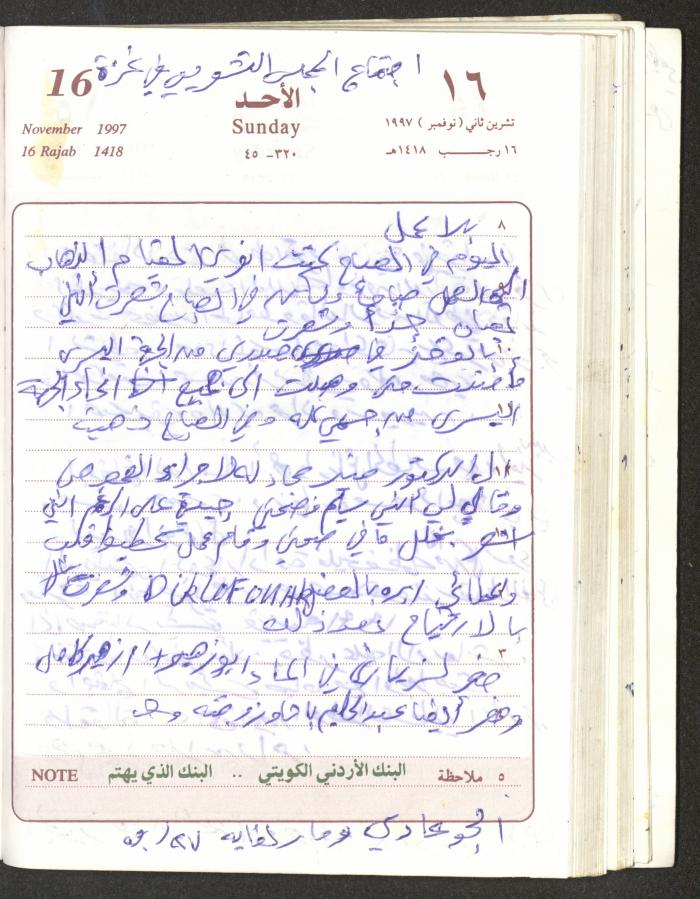 يوميات محمود خريشة، ذنابة- طولكرم، 1997