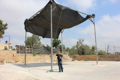 صورة من مدرسة صيفيَّة نظمتها مدرسة سيرك فلسطين في بيرزيت، 2012