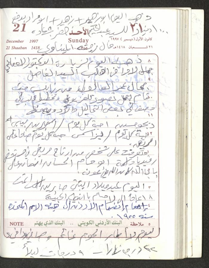يوميات محمود خريشة، ذنابة- طولكرم، 1997