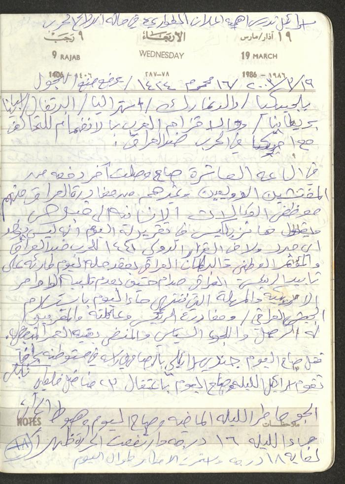 Mahmoud Khreisheh Diaries, Thinnaba- Tulkarm, 1986