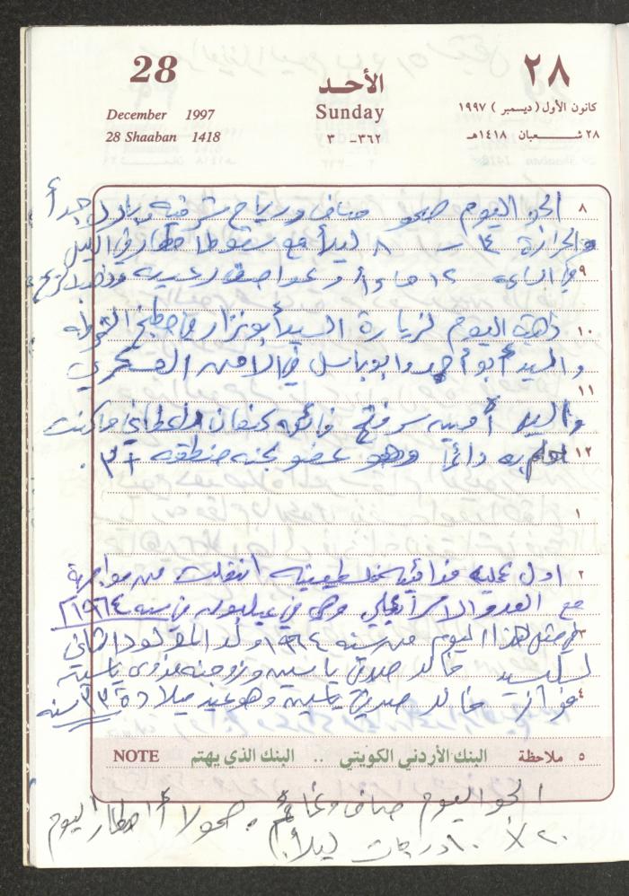 يوميات محمود خريشة، ذنابة- طولكرم، 1997