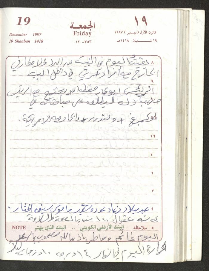 يوميات محمود خريشة، ذنابة- طولكرم، 1997