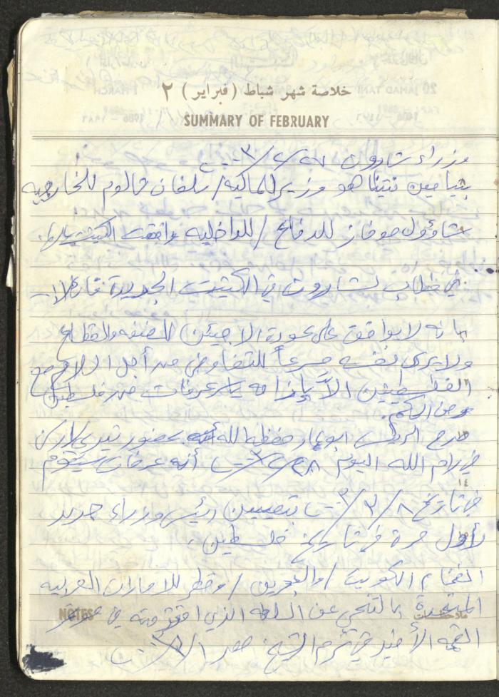 Mahmoud Khreisheh Diaries, Thinnaba- Tulkarm, 1986