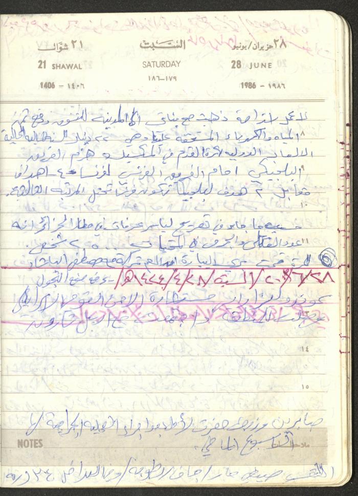 Mahmoud Khreisheh Diaries, Thinnaba- Tulkarm, 1986