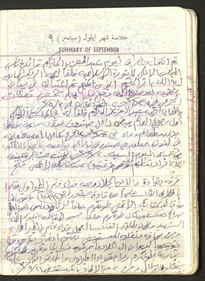 Mahmoud Khreisheh Diaries, Thinnaba- Tulkarm, 1986