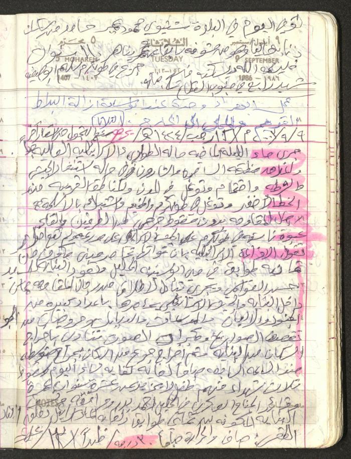 Mahmoud Khreisheh Diaries, Thinnaba- Tulkarm, 1986
