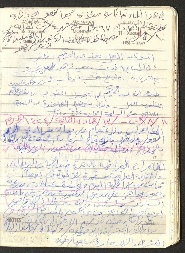 Mahmoud Khreisheh Diaries, Thinnaba- Tulkarm, 1986