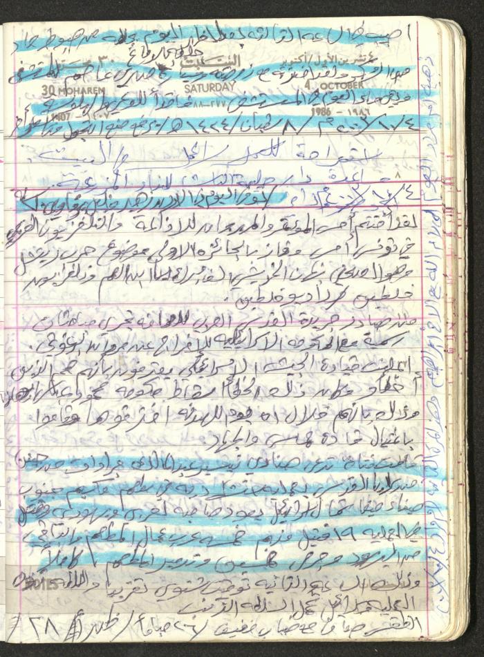 Mahmoud Khreisheh Diaries, Thinnaba- Tulkarm, 1986