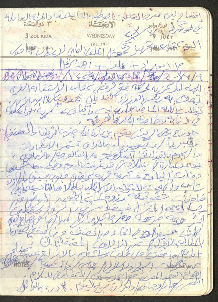 Mahmoud Khreisheh Diaries, Thinnaba- Tulkarm, 1986