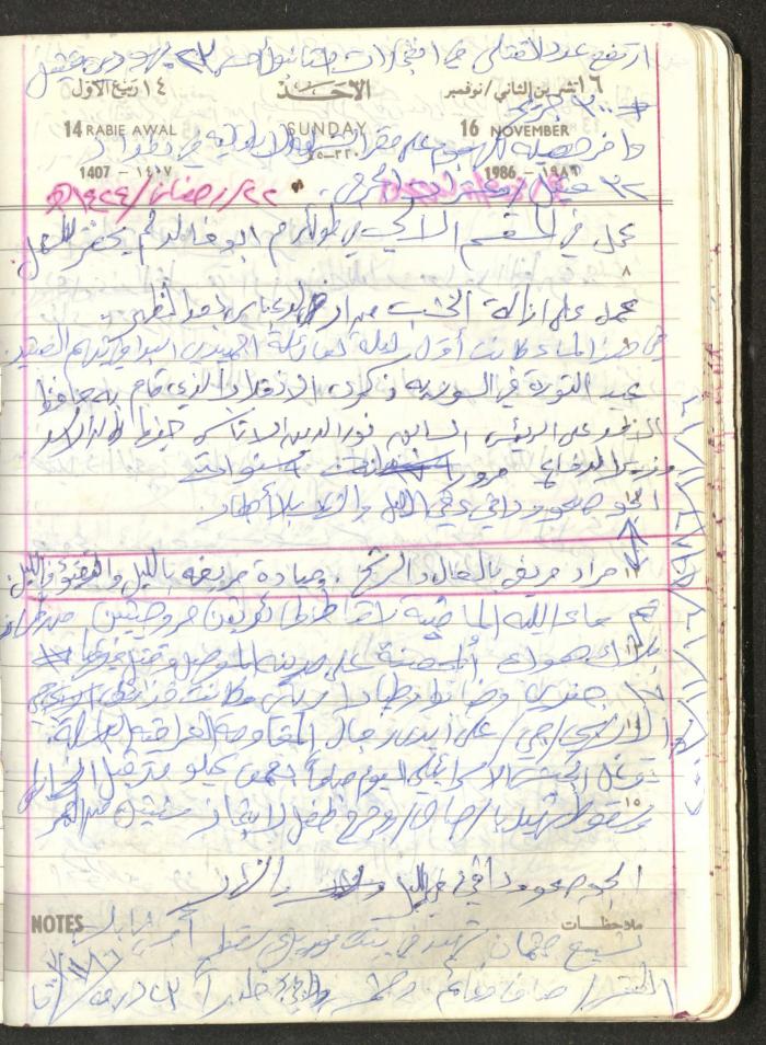 Mahmoud Khreisheh Diaries, Thinnaba- Tulkarm, 1986