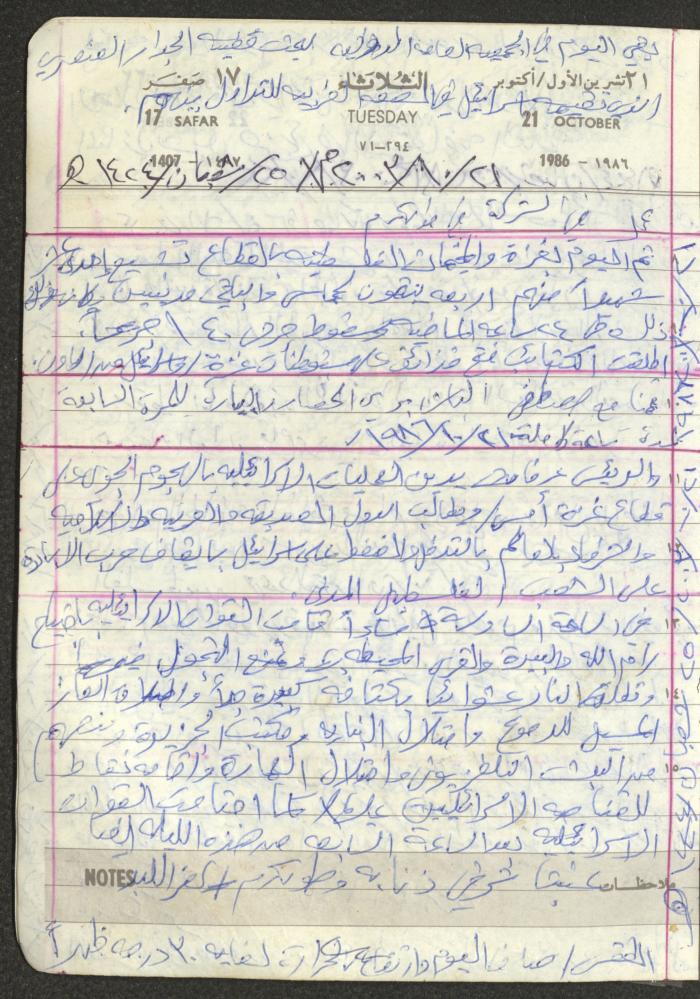 Mahmoud Khreisheh Diaries, Thinnaba- Tulkarm, 1986