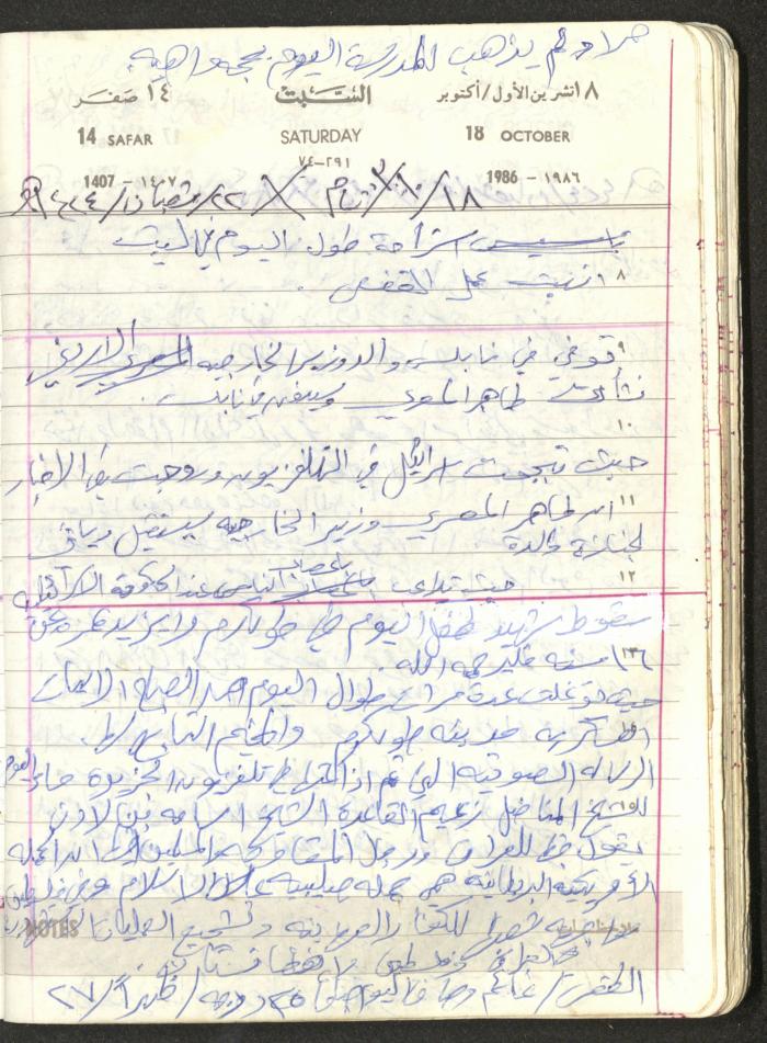 Mahmoud Khreisheh Diaries, Thinnaba- Tulkarm, 1986
