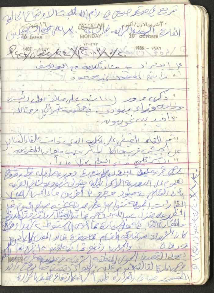 Mahmoud Khreisheh Diaries, Thinnaba- Tulkarm, 1986