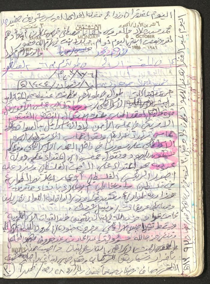 Mahmoud Khreisheh Diaries, Thinnaba- Tulkarm, 1986