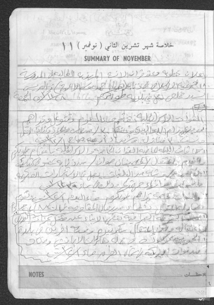 Mahmoud Khreisheh Diaries, Thinnaba- Tulkarm, 1986