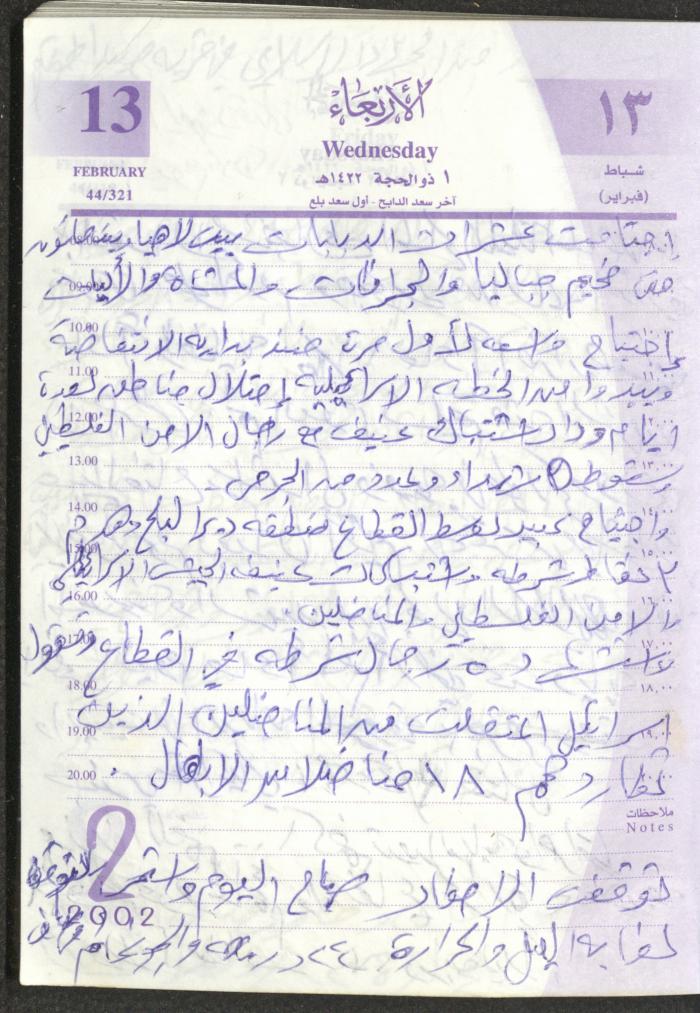 يوميات محمود خريشة، ذنابة- طولكرم، 2002 