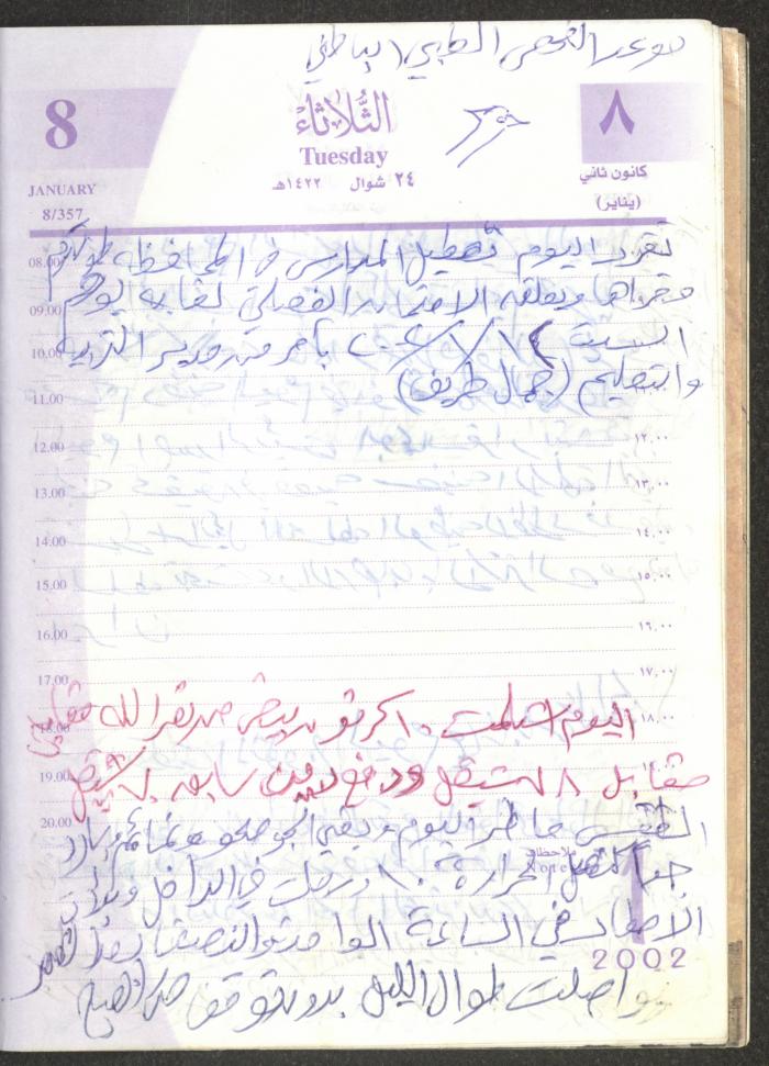 يوميات محمود خريشة، ذنابة- طولكرم، 2002 