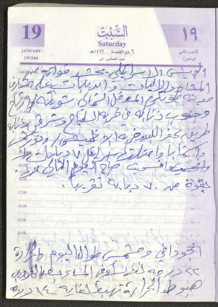 يوميات محمود خريشة، ذنابة- طولكرم، 2002 