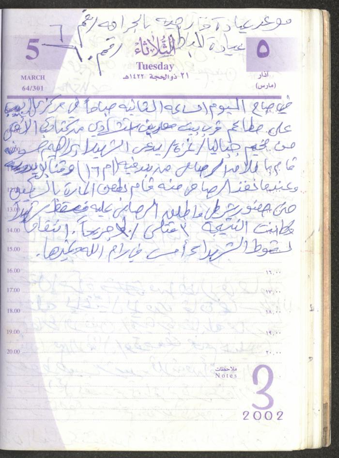 يوميات محمود خريشة، ذنابة- طولكرم، 2002 