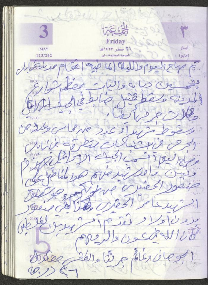 يوميات محمود خريشة، ذنابة- طولكرم، 2002 
