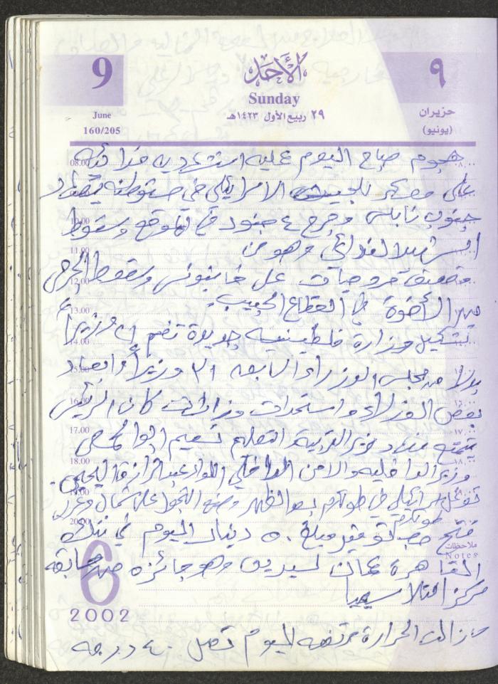 يوميات محمود خريشة، ذنابة- طولكرم، 2002 