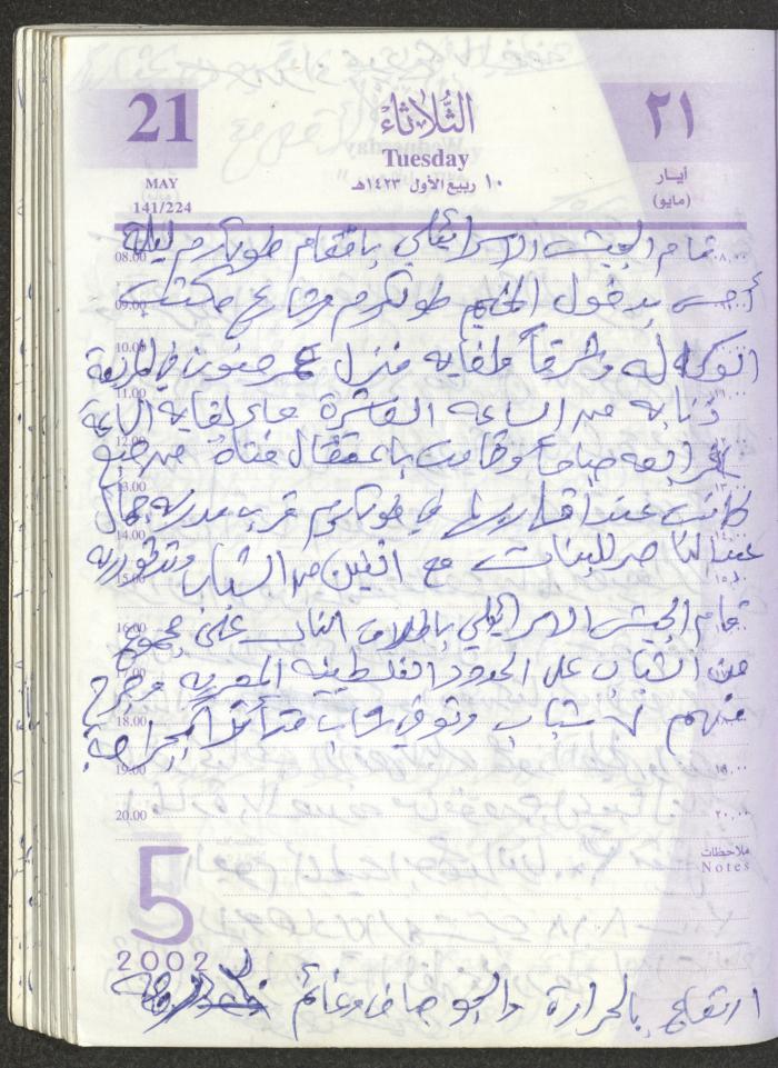 يوميات محمود خريشة، ذنابة- طولكرم، 2002 