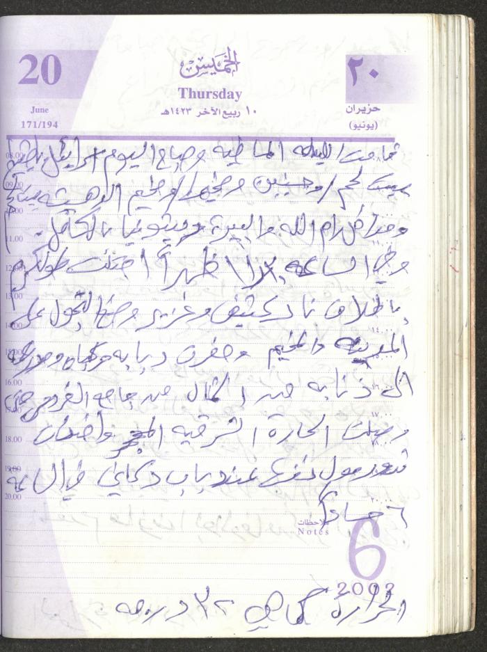يوميات محمود خريشة، ذنابة- طولكرم، 2002 