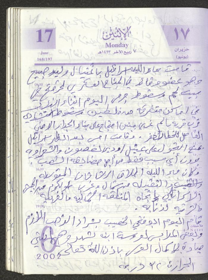 يوميات محمود خريشة، ذنابة- طولكرم، 2002 