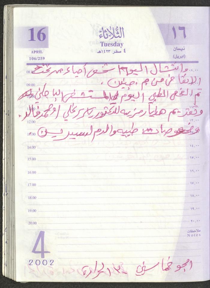 يوميات محمود خريشة، ذنابة- طولكرم، 2002 