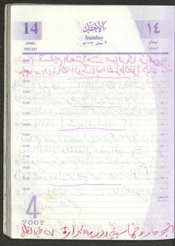 يوميات محمود خريشة، ذنابة- طولكرم، 2002 