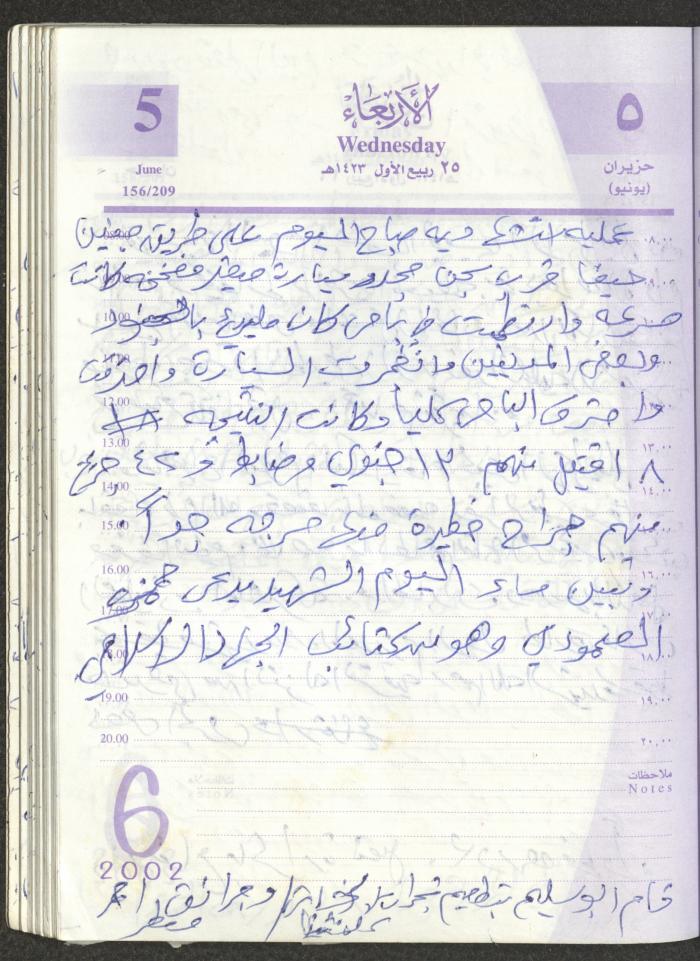 يوميات محمود خريشة، ذنابة- طولكرم، 2002 