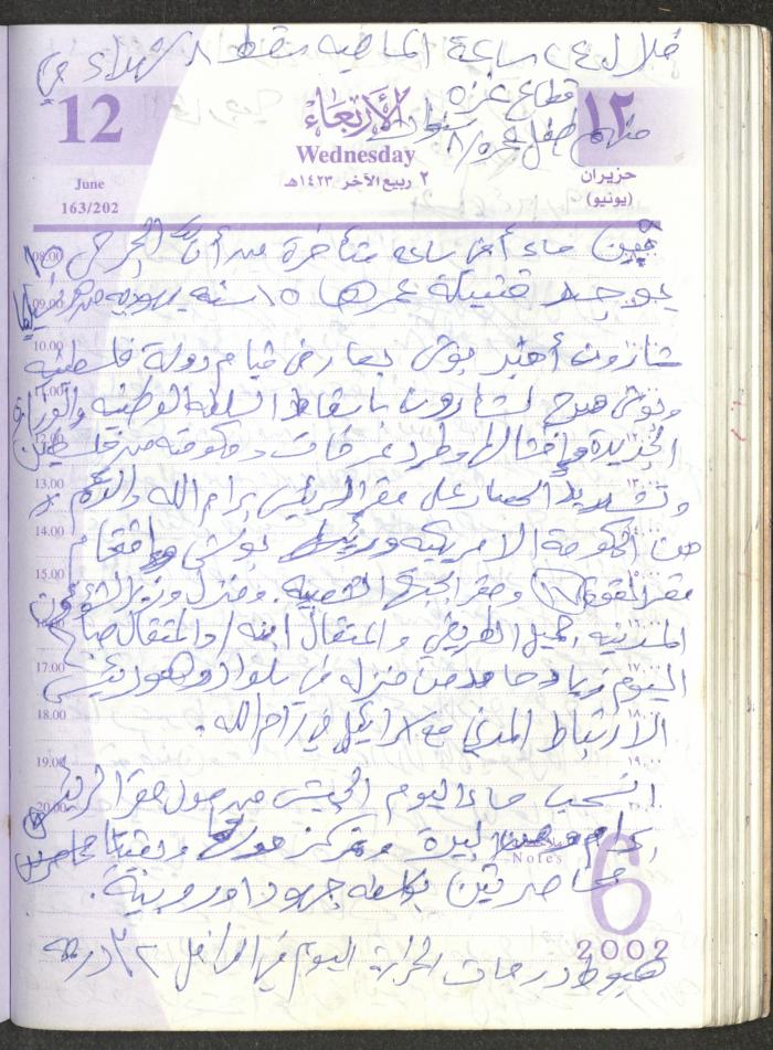 يوميات محمود خريشة، ذنابة- طولكرم، 2002 