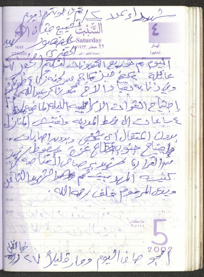 يوميات محمود خريشة، ذنابة- طولكرم، 2002 