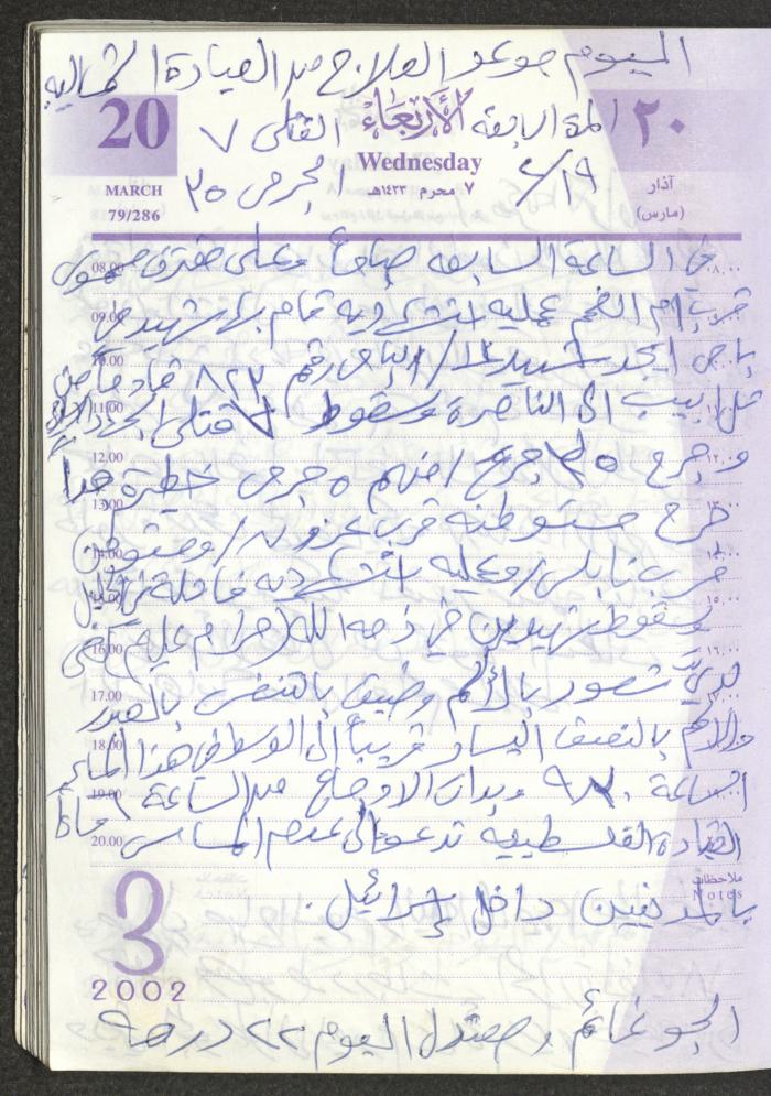 يوميات محمود خريشة، ذنابة- طولكرم، 2002 
